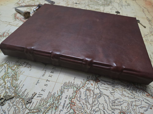 Carnet de croquis en cuir fait main – Grand modèle